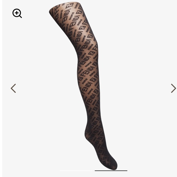 Fendi Denim - Fendi x Skims Black Printed Tights